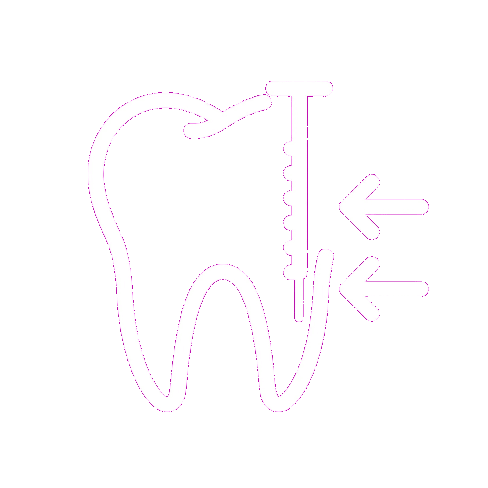 Tooth icon representing loose or sensitive teeth symptoms.