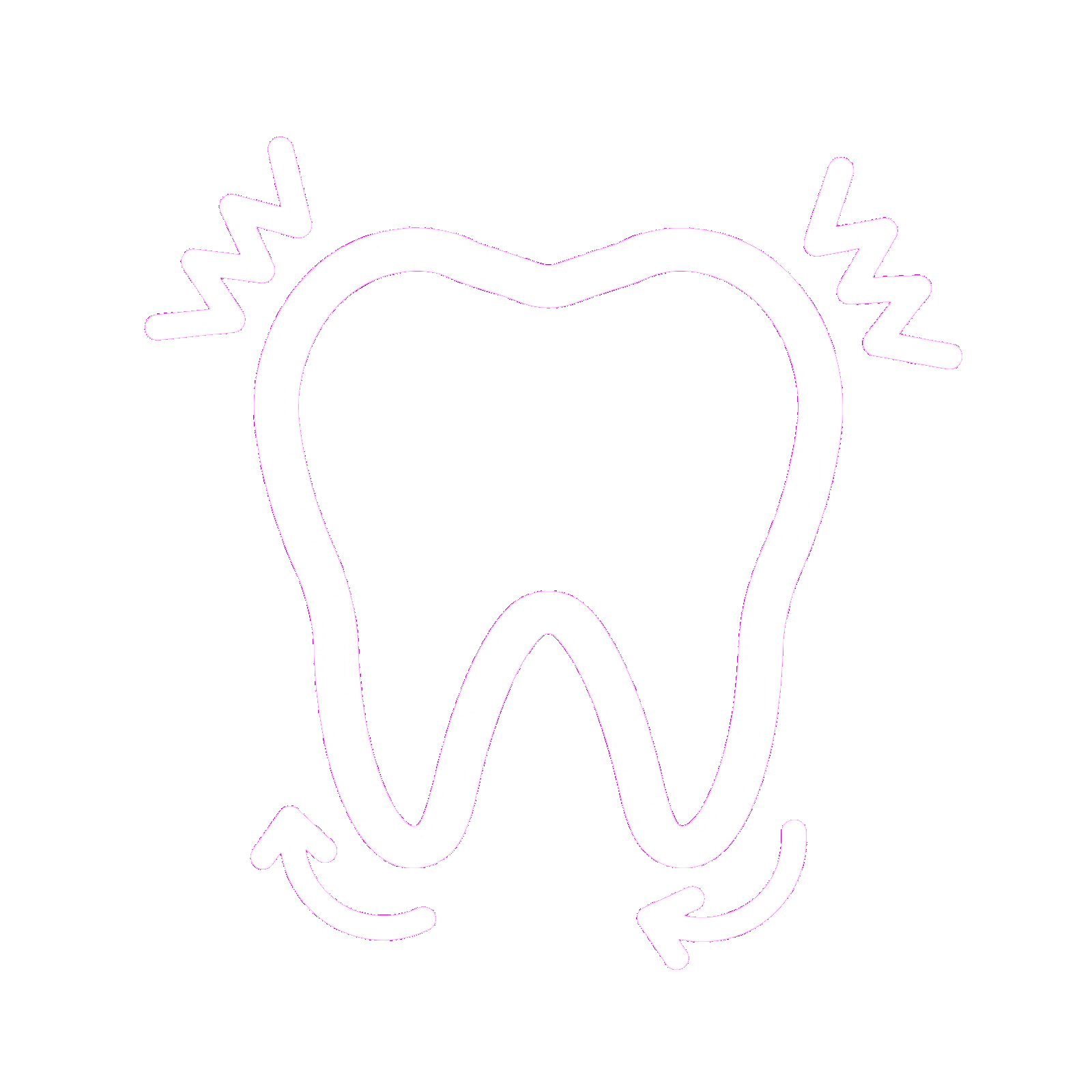 Tooth icon showing deep gum pockets around the tooth.